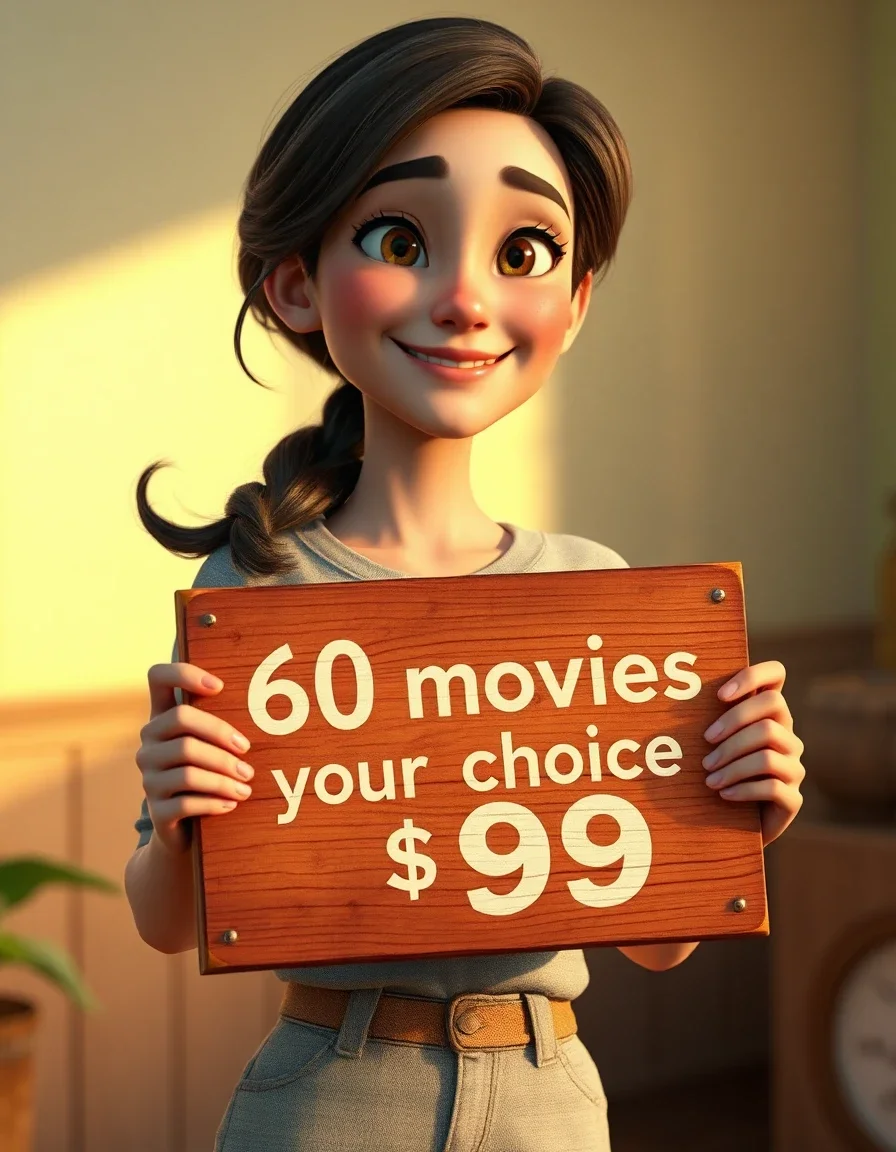 Build a List: 60 Movies! Digital Delivery or USB Flash Drive